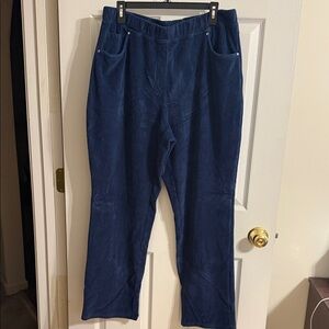 Quacker Factory Blue Straight corduroy Leg Pants
